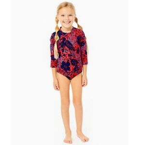 Lilly Pulitzer Rashguard Girls Two Piece Swimsuit Size 10